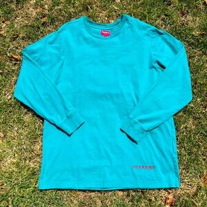 Supreme Teal Long Sleeve Shirt